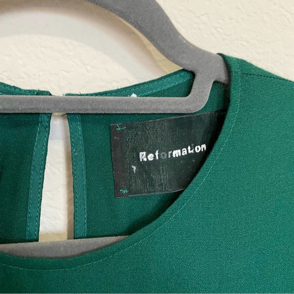 Reformation Dark Teal Midi Dress - Picture 5 of 7